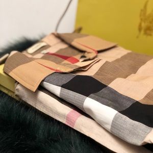 Burberry, Long Sleeve Check Cotton Flannel Shirt